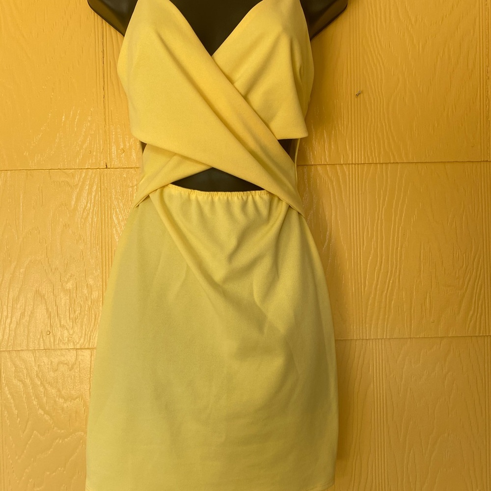 Fashionable yellow dress